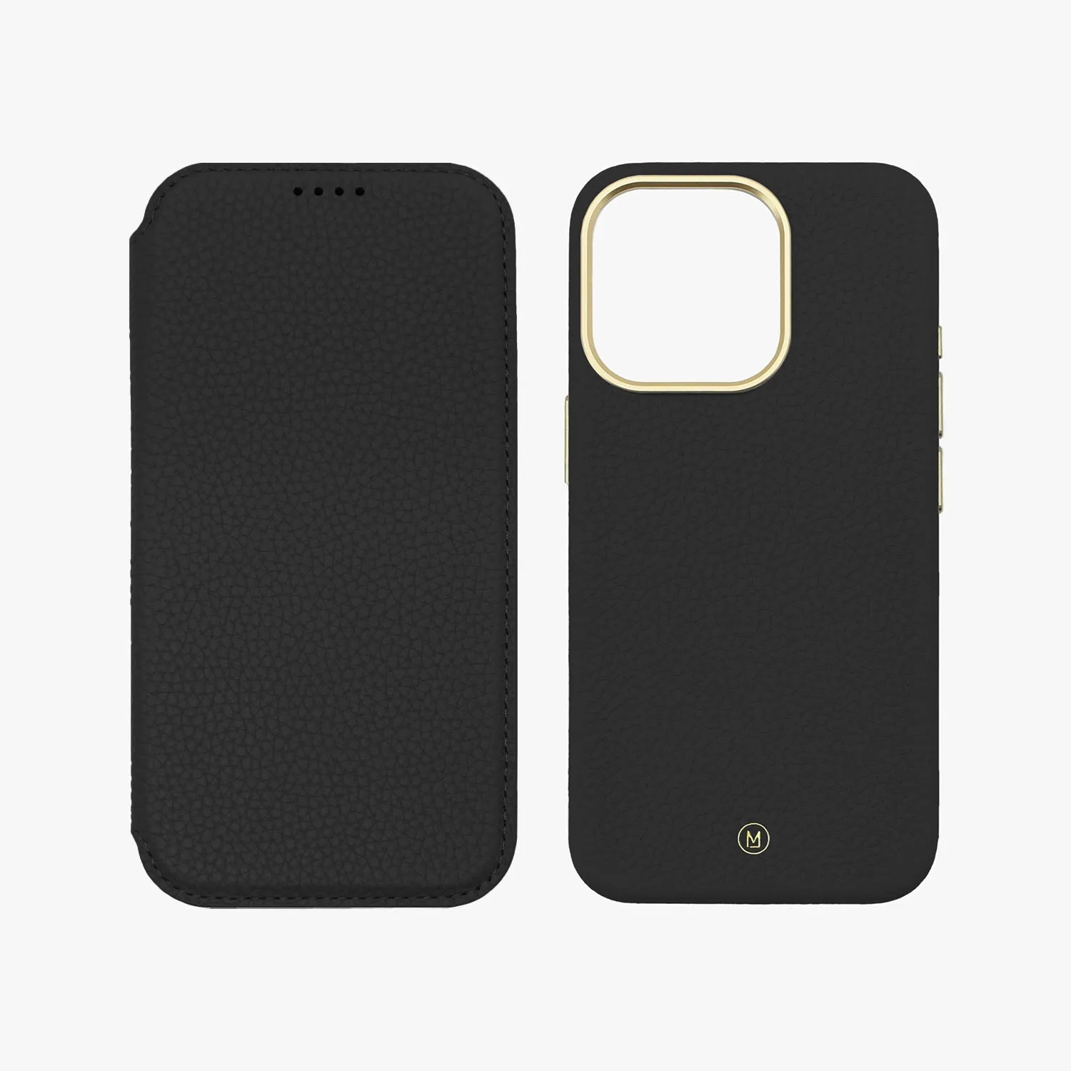 Sleek iPhone 14 Pro MagSafe Leather Flip Cover with Leather Case