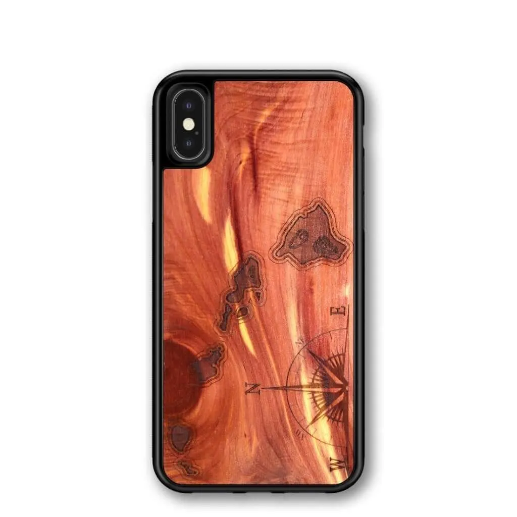 Slim Wooden iPhone Case (Hawaiian Islands in Aromatic Cedar)