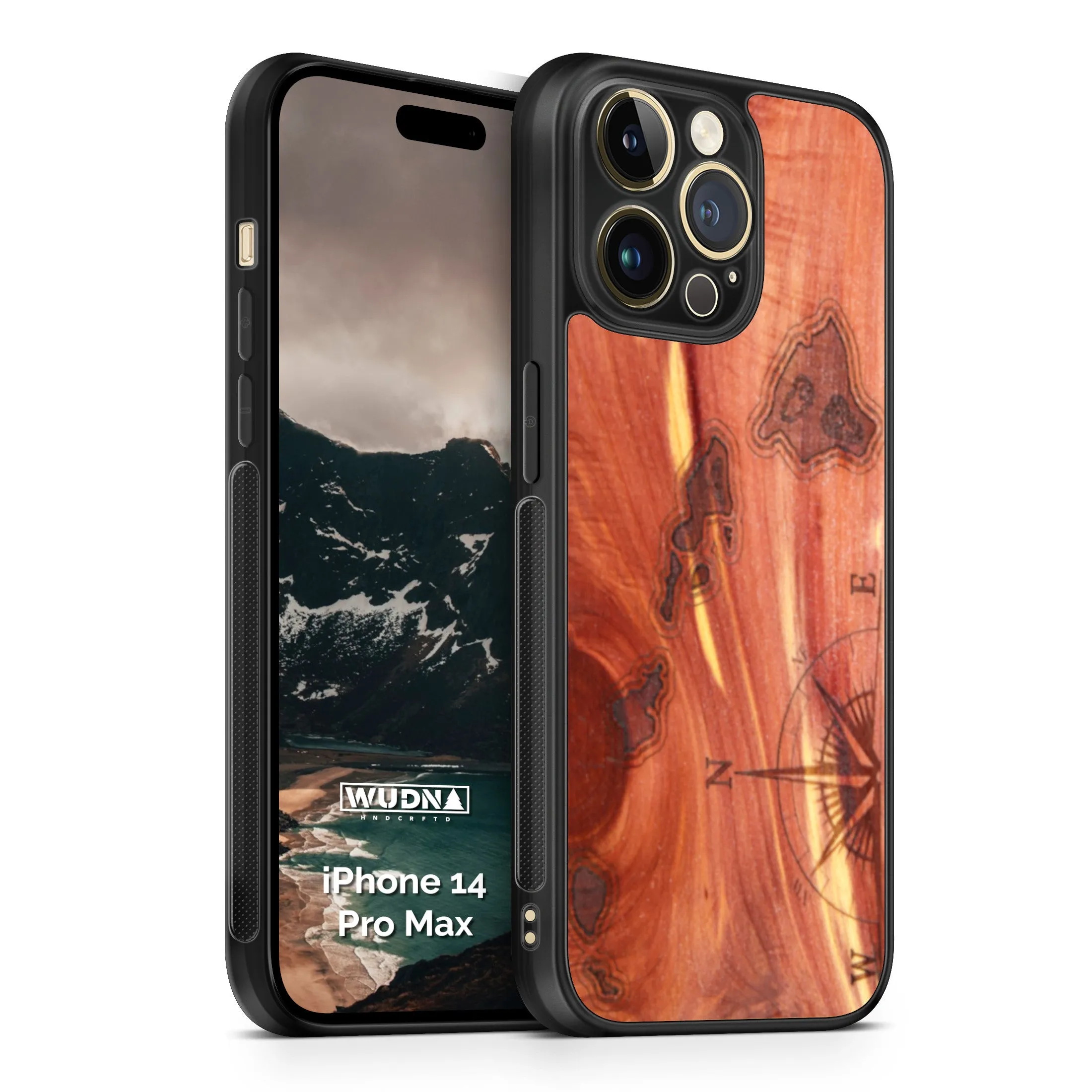 Slim Wooden iPhone Case (Hawaiian Islands in Aromatic Cedar)