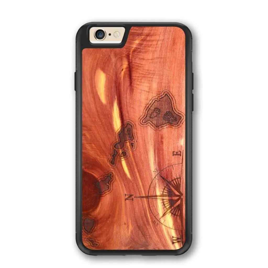 Slim Wooden iPhone Case (Hawaiian Islands in Aromatic Cedar)