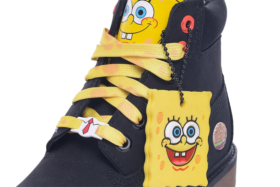 SPONGEBOB X TIMBERLAND 6" PRM BOOT (PS) - BLACK