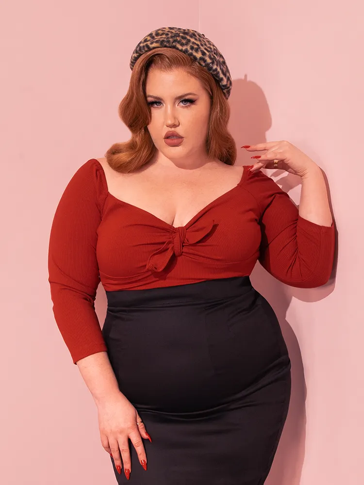 Tie Me Up Top in Pumpkin - Vixen by Micheline Pitt