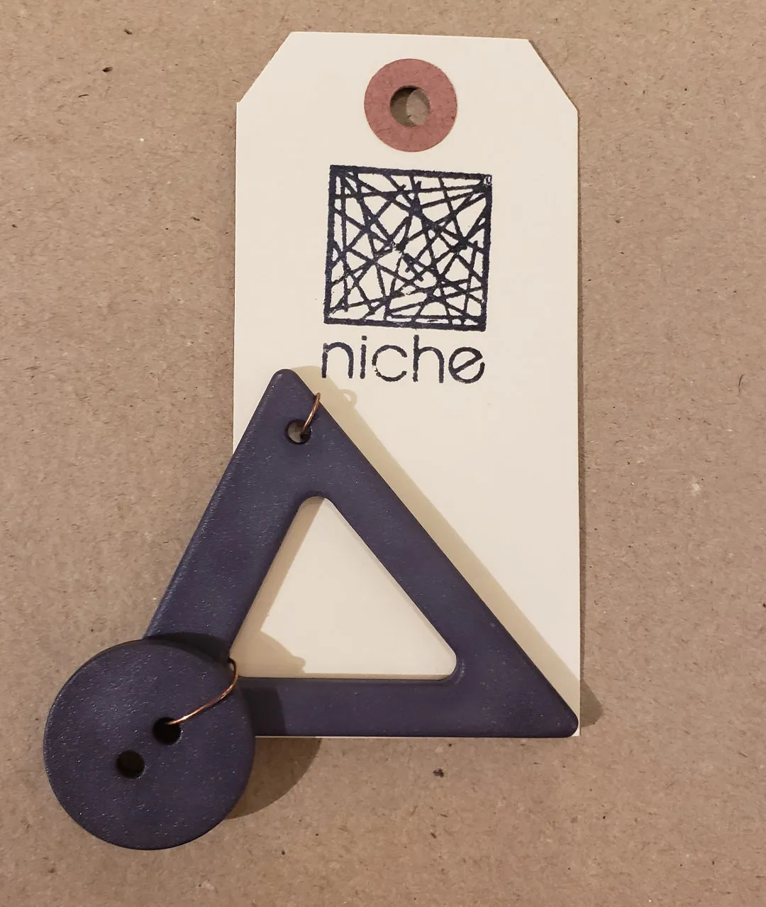 Triangular Purple Button