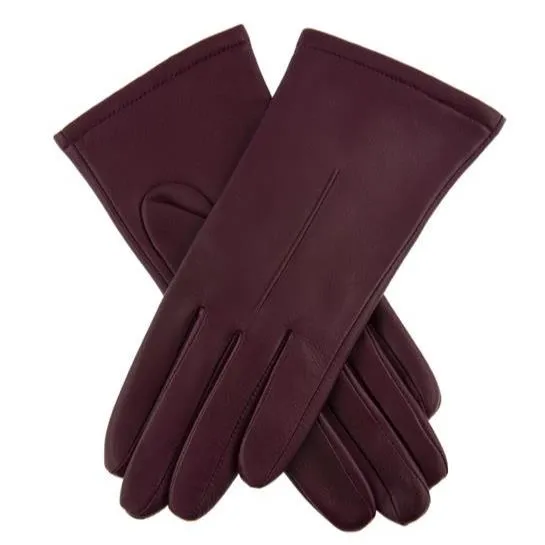 Women's Single-Point Lined Leather Gloves