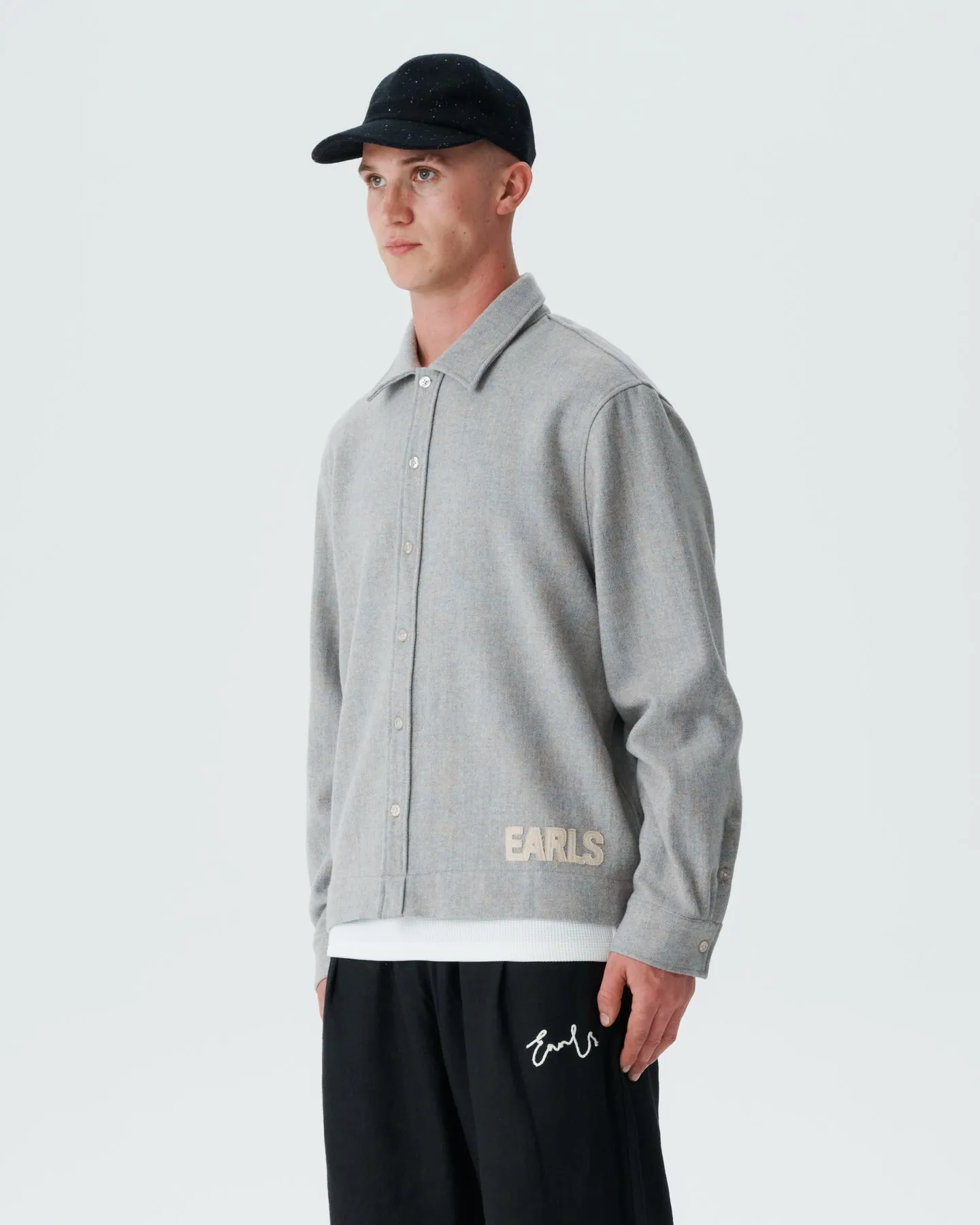 Wool Overshirt - Blue/Grey