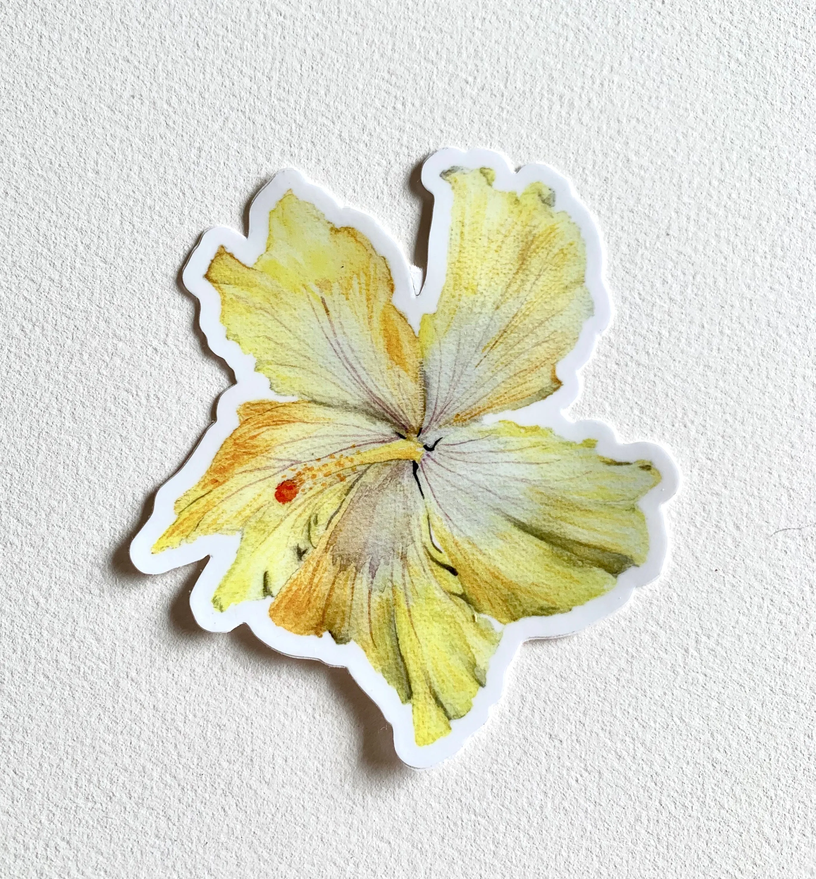 Yellow Hibiscus Sticker