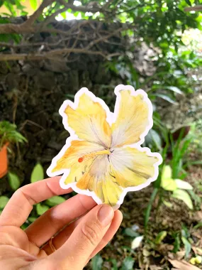 Yellow Hibiscus Sticker